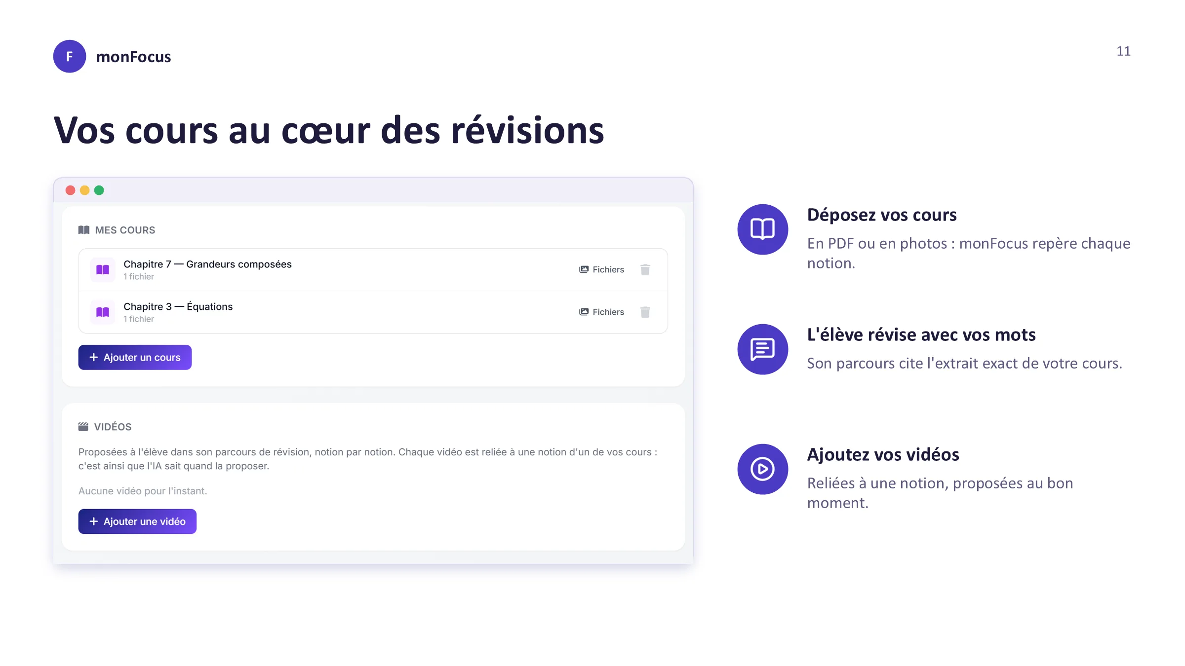 Vos cours au cœur des révisions